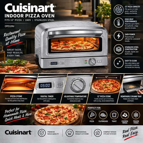 Cuisinart indoor pizza oven - pizza,